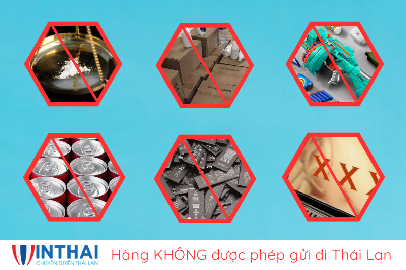 Hàng không được phép gửi đi Thái Lan